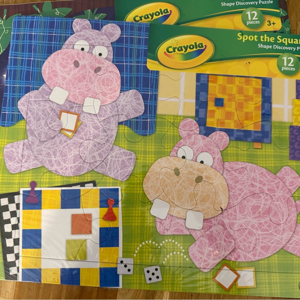 Lot Of 2 Puzzle CRAYOLA 12 pieces New - Picture 2 of 2